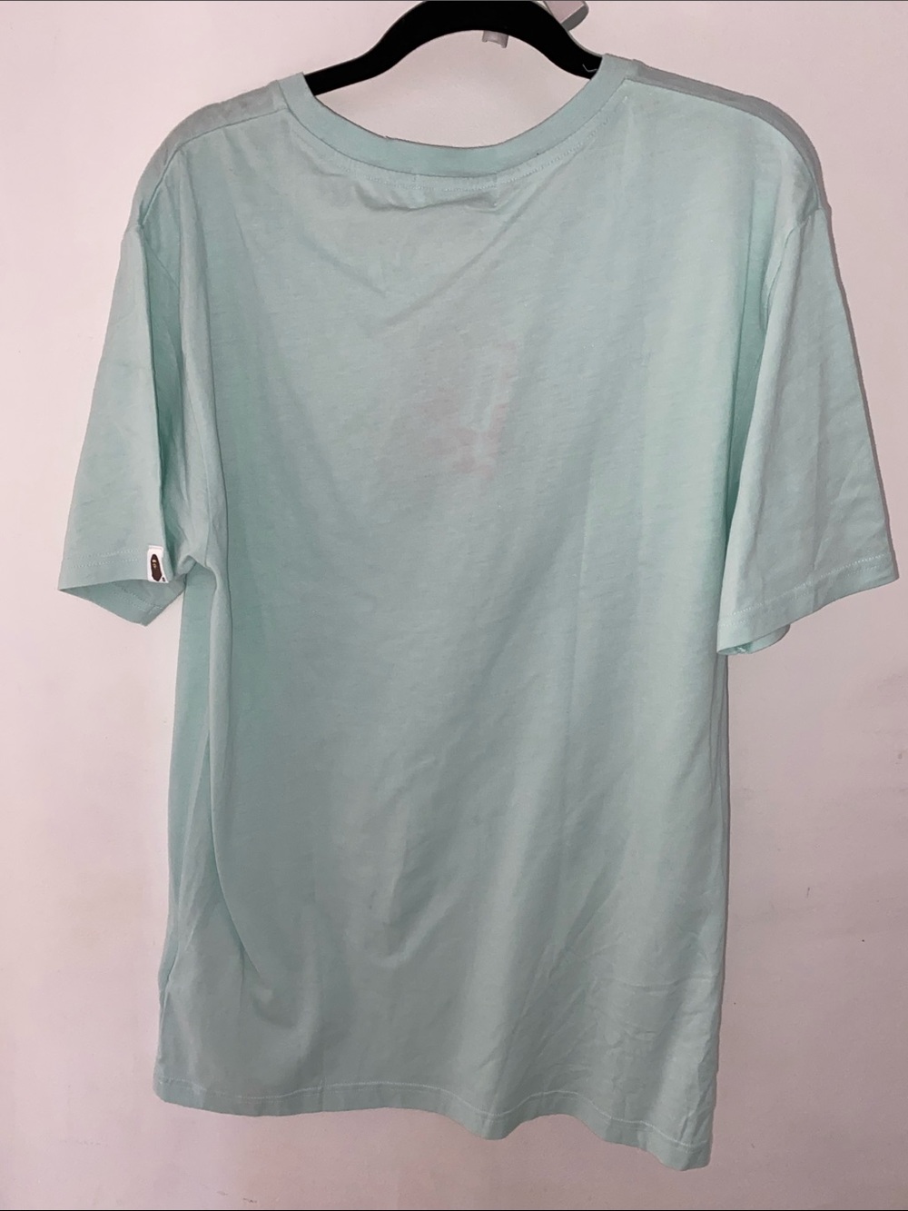 Bape A Bathing Ape Mint Green Logo Tee with Ape Head Graphic NWT unisex - Picture 2 of 10